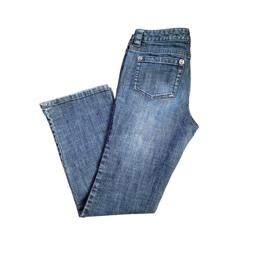 Michael Kors Womens 4P Mid-Rise Bootcut Jeans Designer Casual Fashion Quality